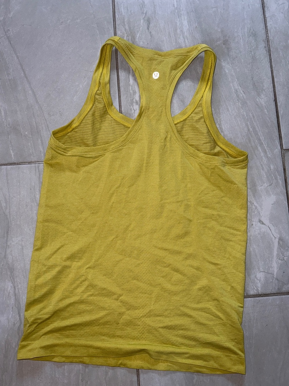 yellow lululemon racer back tank